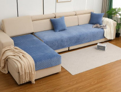 Набор накидок на диван из микрофибры TANGO SOFA светло-синий 90х160 (2шт)