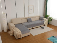 Набор накидок на диван из микрофибры TANGO SOFA серый 90х160 (1шт), 90х210 (1шт)