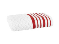 Полотенце махровое TAC LINE RED бело-красное 70х140