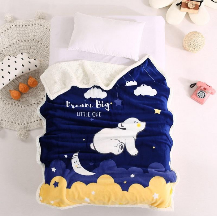 Плед детский фланелевый из микрофибры с шерпой TANGO LEONCELLO LEO-21 100х140