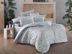Постельное белье из поплина SAREV FANCY N194 ERICA V1-GRI 50х70 (2шт) евро