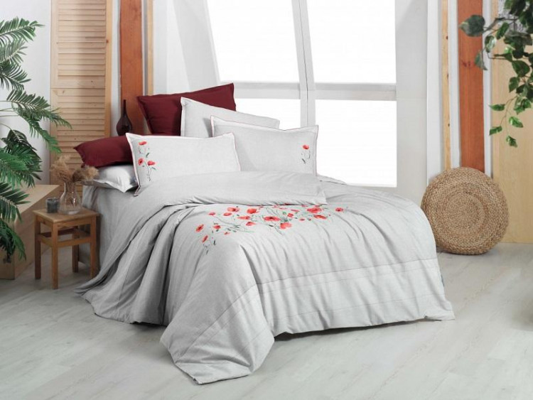 Постельное белье из поплина SAREV FANCY N194 SERRA V1-GRI 50х70 (2шт) евро