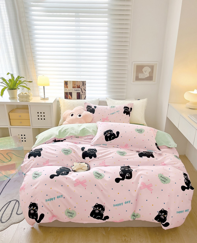 Постельное белье из твил-сатина TANGO хеппи рози 50х70 (2шт) 2-спальное