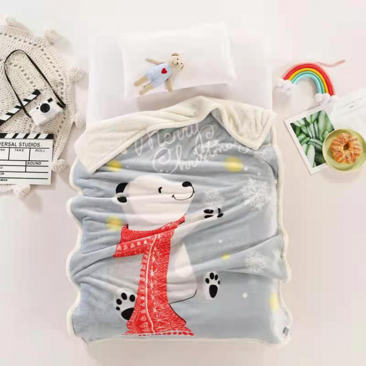 Плед детский фланелевый из микрофибры с шерпой TANGO LEONCELLO LEO-10 100х140