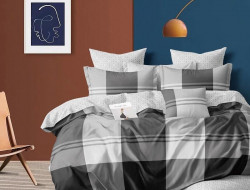 Постельное белье из микросатина TANGO клетка 70х70 (2шт) 2-спальное