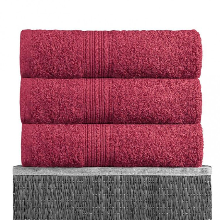Полотенце махровое BAYRAMALY бордовое 50х90