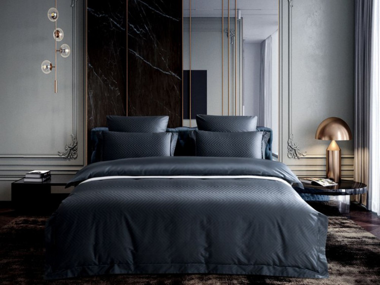 Постельное белье из хлопкового жаккарда ASABELLA 1515-7 50х70 (2шт) и 70х70 (2шт) семейное