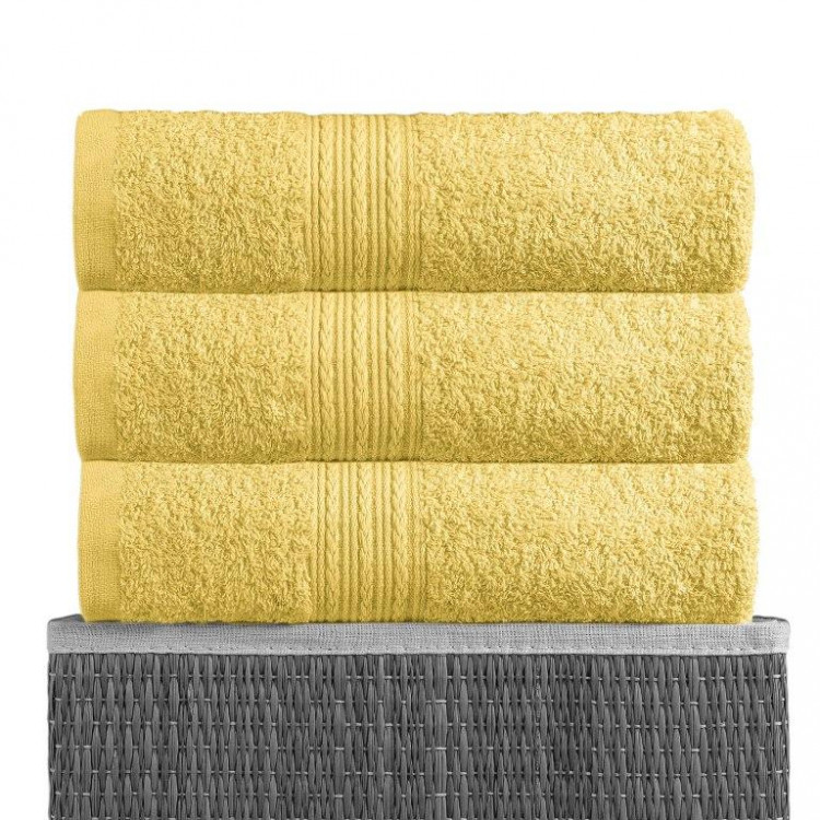 Полотенце махровое BAYRAMALY лимонное 50х90