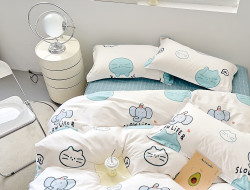 Постельное белье из твил-сатина TANGO slowlife 50х70 (2шт) 1,5-спальное