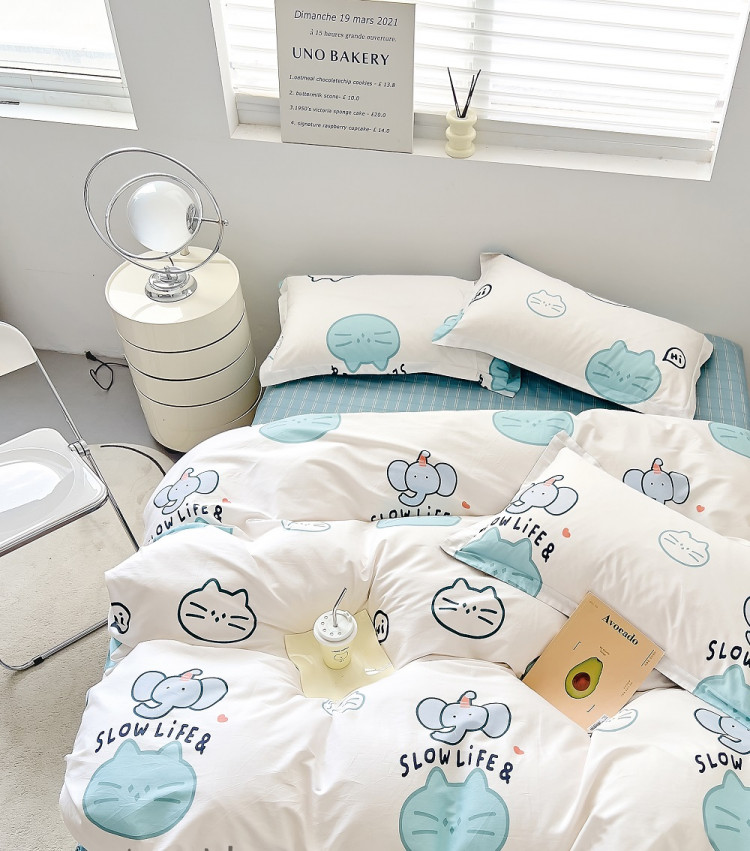 Постельное белье из твил-сатина TANGO slowlife 70х70 (2шт) 2-спальное