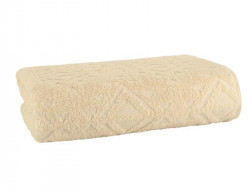 Полотенце махровое TAC JACQUARD BEIGE бежевое 50х90