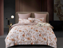 Постельное белье из египетского хлопка Premium ASABELLA Кофе в постель 50х70 (1шт) и 70х70 (1шт) 1,5-спальное