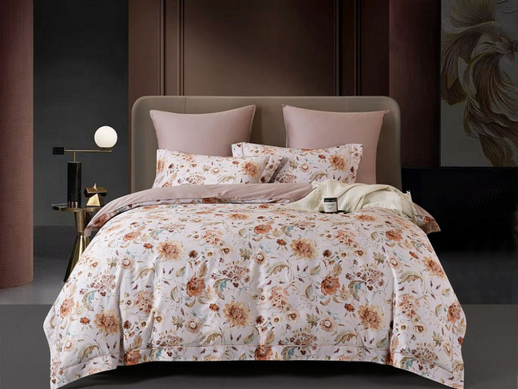 Постельное белье из египетского хлопка Premium ASABELLA Кофе в постель 50х70 (2шт) и 70х70 (2шт) евро