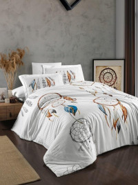 Постельное белье из страйп сатина с цветным принтом KARVEN N251-SB012 50х70 (2шт), 70х70 (2шт) семейное