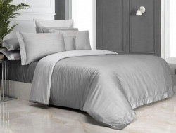 Постельное белье из сатина де люкс SAREV 300TC N235 ADAM V5-A-GRI 50х70 (4шт), 40х40 (1шт) евро