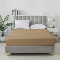 Простыня на резинке сатиновая TANGO Soho бежевая 160х200х30