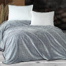 Плед из полиэстера KARVEN SUPER SOFT P945 EVLEN СЕРДЦЕ cepый 180х240