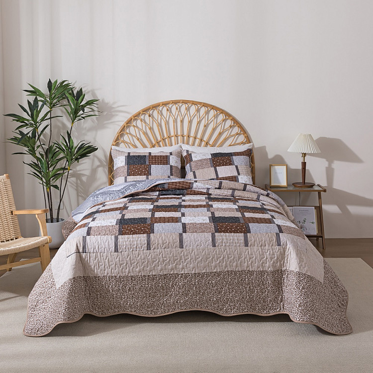 Покрывало с наволочками из полиэстера TANGO PATCHWORK PW444-106 230х250