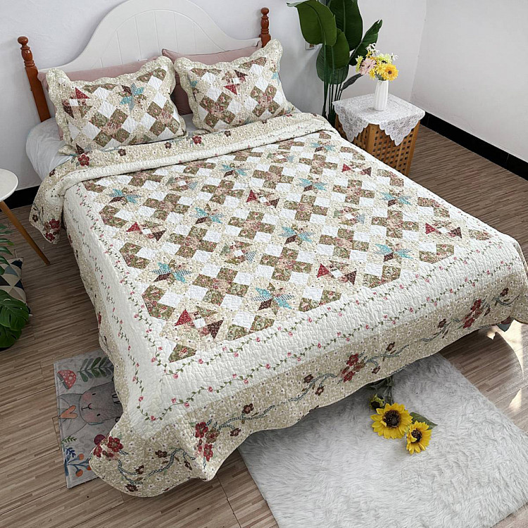 Покрывало с наволочками хлопковое TANGO PATCHWORK PW333-223 230х250