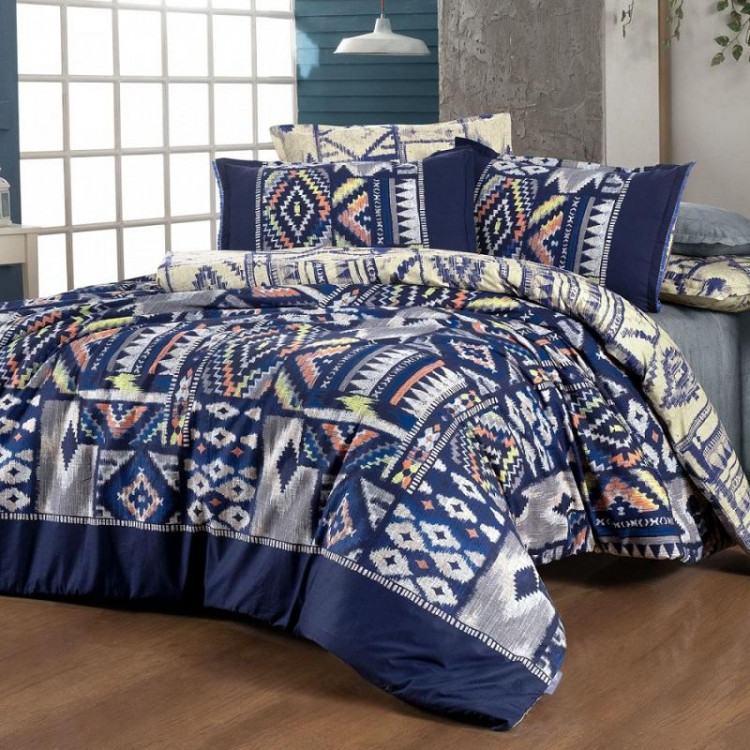 Постельное белье из поплина SAREV FANCY N193 GILYA V2-MAVI 50х70 (1шт) 1,5-спальное