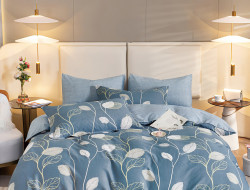 Постельное белье из твил-сатина TANGO листочки 70х70 (2шт) 2-спальное