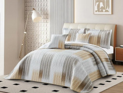Покрывало с наволочками тонкое из полисатина TANGO LAFAYETTE полосы 240х260