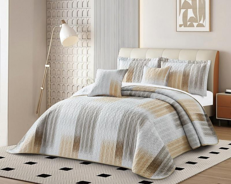 Покрывало с наволочками тонкое из полисатина TANGO LAFAYETTE полосы 240х260