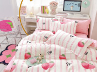 Постельное белье из твил-сатина TANGO клубнички 50х70 (2шт) 2-спальное