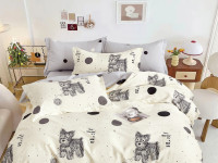 Постельное белье из твил-сатина TANGO собачки 50х70 (2шт) 2-спальное