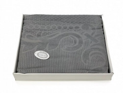 Плед из хлопка махровый KARVEN P960 ESTER V8 темно-серый 160х220