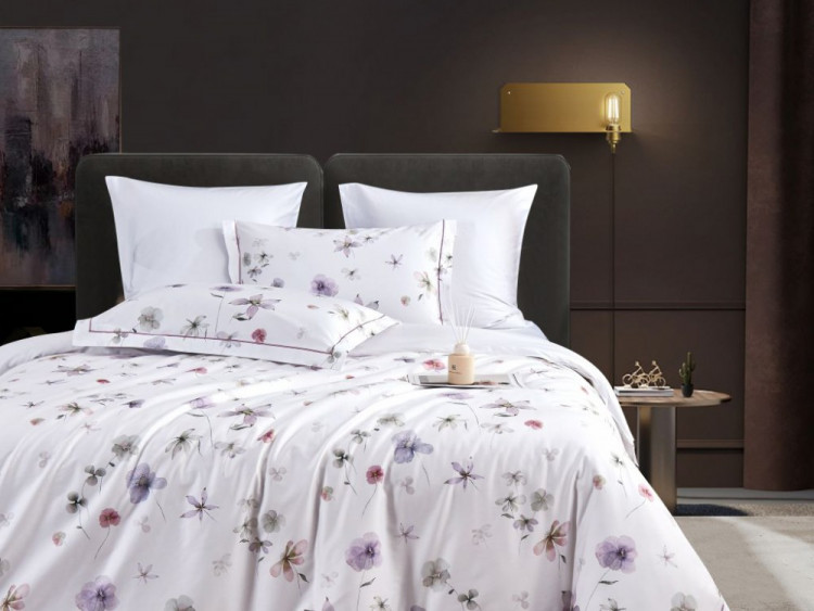 Постельное белье из египетского хлопка Premium ASABELLA Ботаника 50х70 (2шт) и 70х70 (2шт) евро