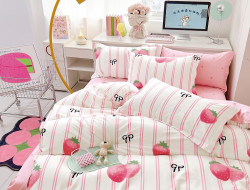 Постельное белье из твил-сатина TANGO клубнички 70х70 (2шт) 2-спальное