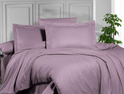Постельное белье из страйп сатина KARVEN N163-SS-010 MURDUM лиловое 50х70 (2шт), 70х70 (2шт) евро