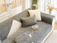 Набор накидок на диван из велюра TANGO SOFA серый 90х160 (1шт), 90х210 (1шт)