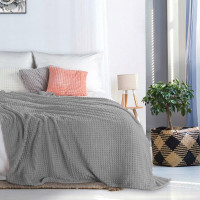 Плед однотонный фланелевый TANGO BARRETTA 02 серый 200х220