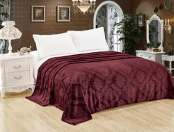 Плед однотонный из микрофибры с тиснением АЛЬВИТЕК ВЕНЕЦИЯ 002-pv 180х200