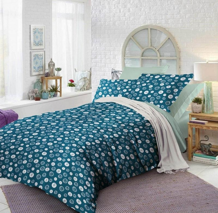 Постельное белье двухстороннее из сатина SAILID BL-28-3 евро