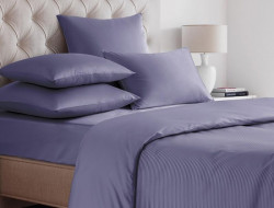 Простыня на резинке из сатина SAILID SL-4-90 фиолетовая 90х200х25