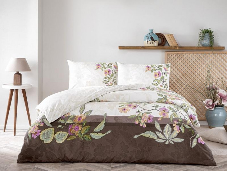 Постельное белье из ранфорса TAC RANFORCE JUDY розовое евро