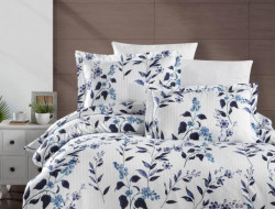 Постельное белье из страйп сатина с цветным принтом KARVEN N250-SB013 50х70 (2шт), 70х70 (2шт) евро