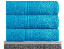 Простыня махровая BAYRAMALY бирюзовая 150х210