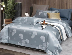 Постельное белье из жаккарда с оборкой KARVEN N005-604 50х70 (2шт), 70х70 (2шт) семейное