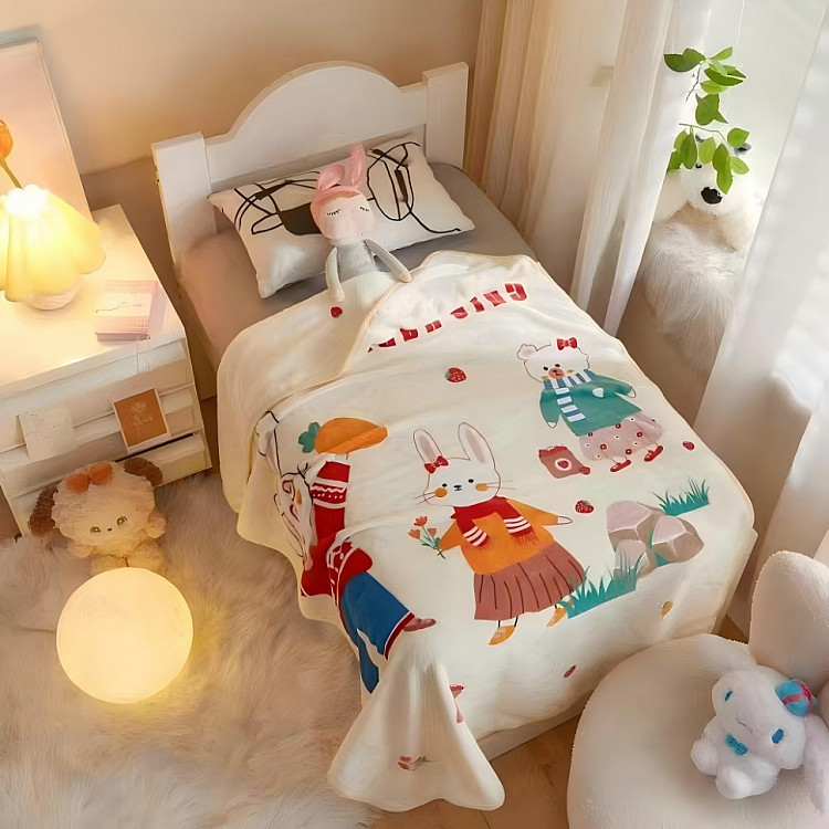 Плед детский из микрофибры TANGO ФЛАНЕЛЬ В гостях у зайца 100х140