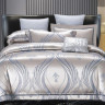Постельное белье из жаккарда с оборкой KARVEN N005-609 50х70 (2шт), 70х70 (2шт) семейное