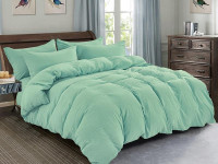 Постельное белье из жатого микросатина АЛЬВИТЕК FLUPPY SLEEP-011 ментол 50х70 (2шт), 70х70 (2шт) евро