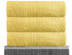 Простыня махровая BAYRAMALY лимонная 150х210