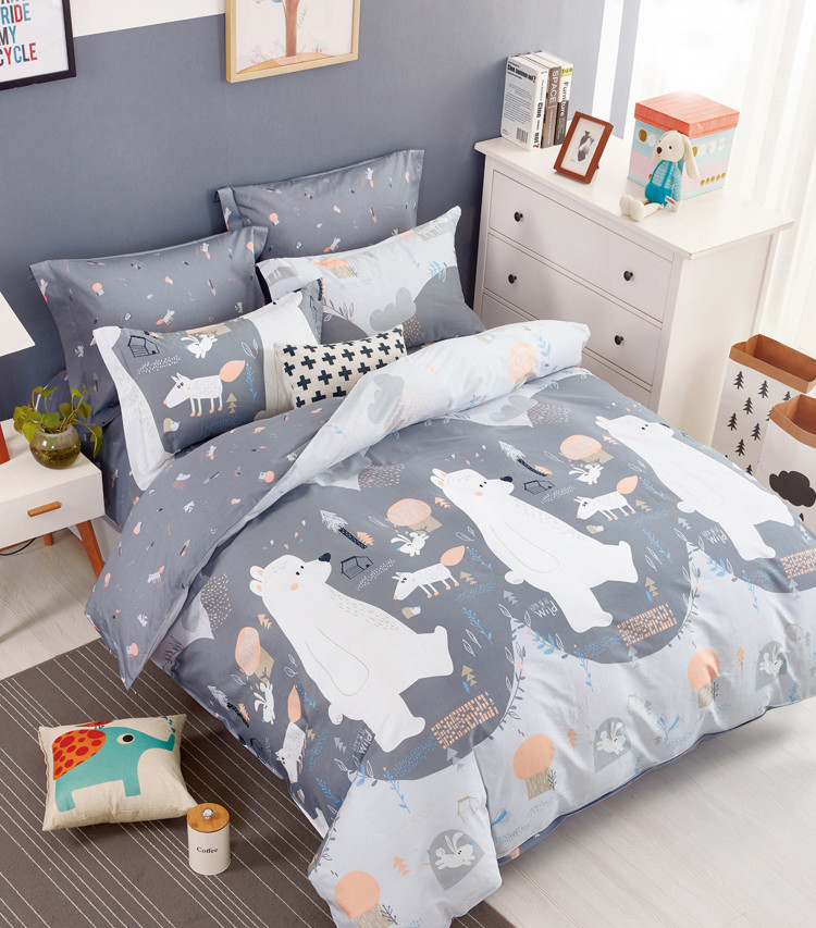 Постельное белье из твил-сатина TANGO мишки на севере 50х70 (2шт) 1,5-спальное