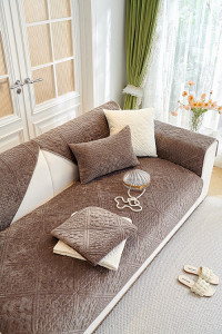 Набор накидок на диван из велюра TANGO SOFA темно-коричневый 90х160 (2шт)