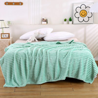 Плед фланелевый CRISTELLE STRIPE PREMIUM мятный 150х200