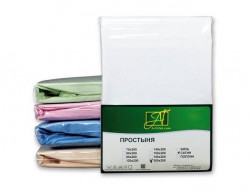 Простыня из сатина АЛЬВИТЕК белая 220х240
